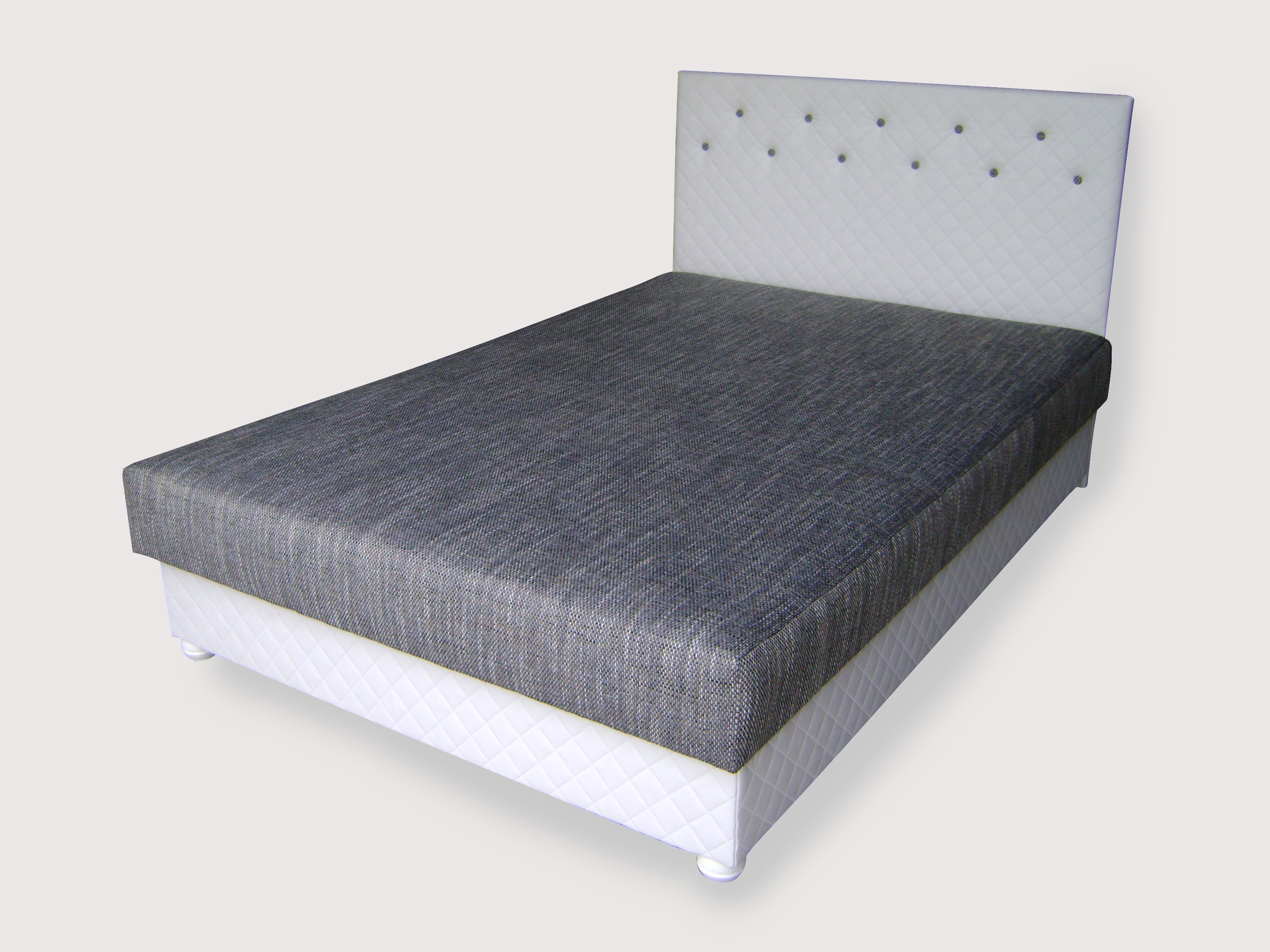 Łóżko NICOLA I 160x200 tapicerowane z materacem i pojemnikiem