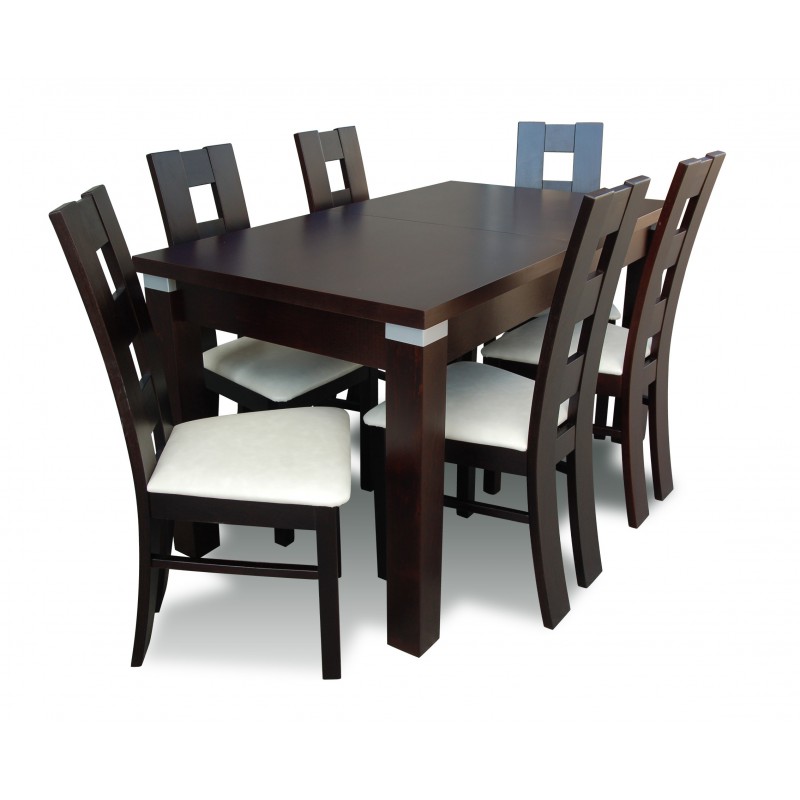 Zestaw stół + sześć krzeseł do jadalni