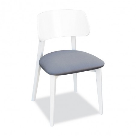 Drewniane białe krzesło K-82