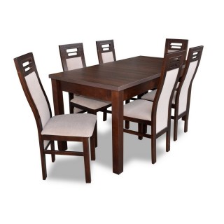 duży stół + sześć krzeseł do salonu