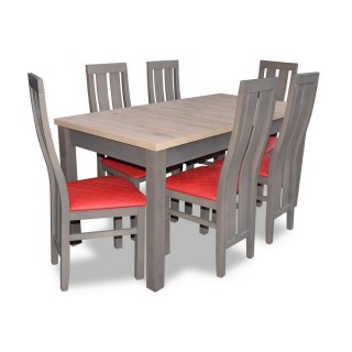 Zestaw mebli stół i krzesła do jadalni salonu bukowy