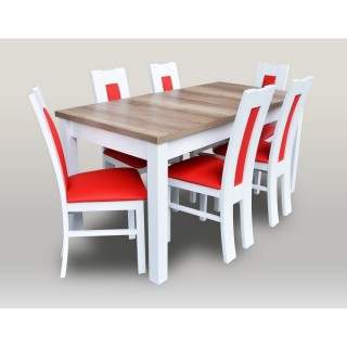 Zestaw mebli tapicerowanych RM-30 stół laminat + 6 krzeseł