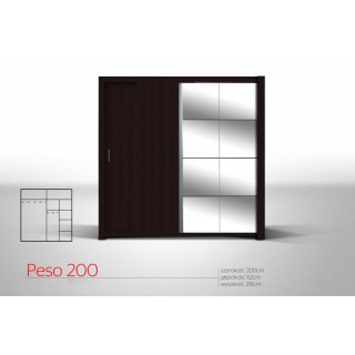 Szafa PESO 200 bardzo pojemna z półkami i drążkiem