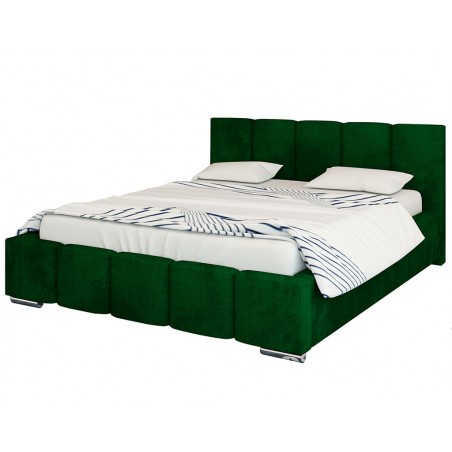 stylowe łóżko tapicerowane laura 140x200 zieleń