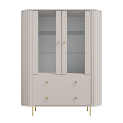 duża witryna OVANO do salonu szuflady półki