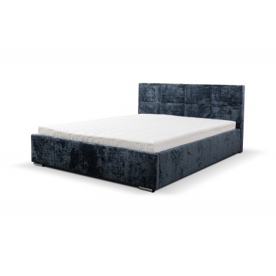 Łóżko tapicerowane z materacem i stelażem pod materac