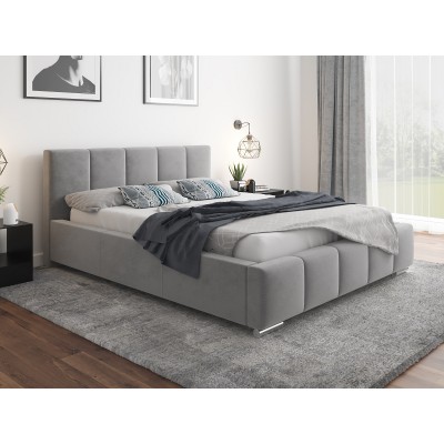 Łóżko tapicerowane Laura z pojemnikiem i stelażem