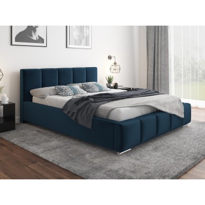 Łóżko tapicerowane Laura z pojemnikiem i stelażem