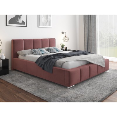 Łóżko tapicerowane Laura z pojemnikiem i stelażem