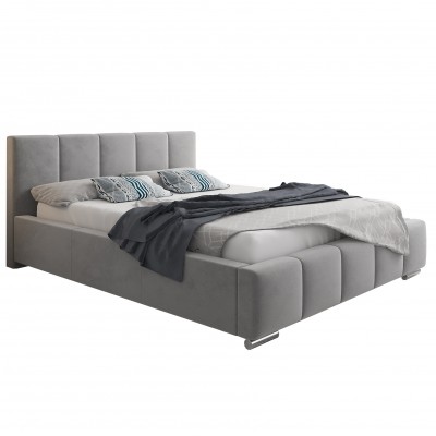 Łóżko tapicerowane Laura z pojemnikiem i stelażem