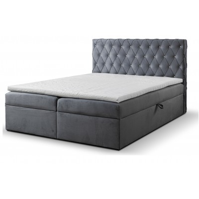 łóżko kontynentalne z pikowanym oparciem Bella