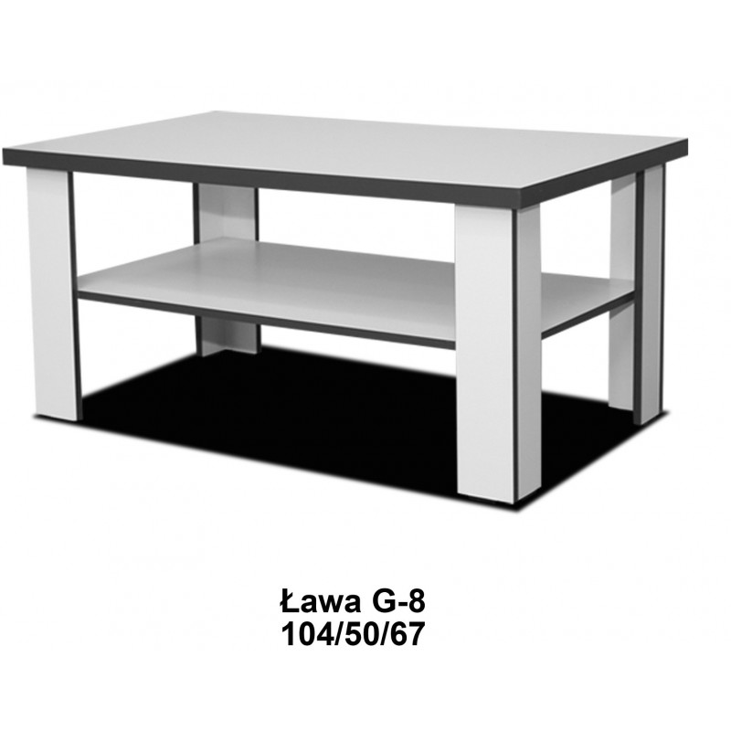 Ława Grey 50/104/67 z płyty laminowanej w białym kolorze Ława Grey 50/104/67 z płyty laminowanej w białym kolorze
