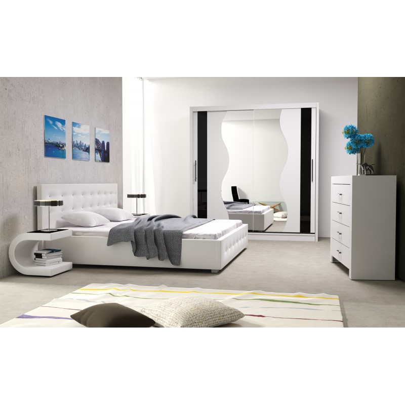 ŁÓŻKO DO SYPIALNI Z POJEMNIKIEM 200x140 TAPICEROWANE RÓŻNE TKANINY